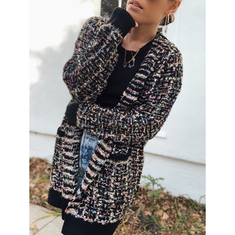 Last 1✨Pocketed Bouclé Chunky Knit Cardigan - Picture 4 of 8